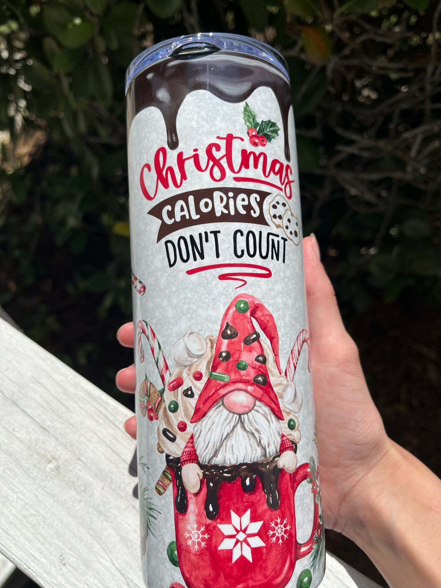 Christmas Calories Don't Count - 20oz Skinny Tumbler